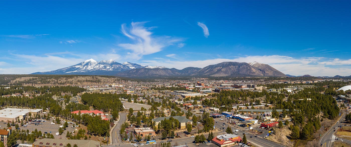 Ariel view of flagstaff az